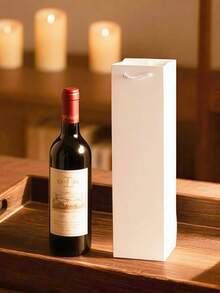 1/4pcs Gift Bag, Wine Packaging Bag, Party Paper Bag With Rope Handle & Thick Cardboard Bottom, Fits 1 Bottle Of Red Wine/Wine, Suitable For Packaging Red Wine, Champagne, Whiskey, Vodka, For Christmas, Halloween, Thanksgiving, Birthday Party, New Year - Multicolor - View 3