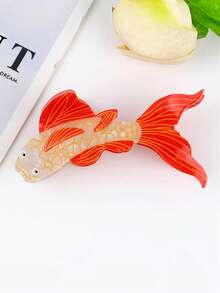 1 Stück Haarspange für Frauen mit Koi Fisch Motiv aus Azetat, minimalistisches kleines Fisch Design, süße und stilvolle Haaraccessoire, Herbst Haarklammer, Modische Haarklammer, elegante Haarklammer für Frauen, Winterhaaraccessoires für Urlaubsoutfits - Verschiedenfarbig - Übersicht 13