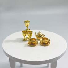 Mini Metal Wine Glasses, BJD, DIY Dollhouse Decoration Accessories, Realistic Kitchen Scene Decoration, Ideal For Birthday And Christmas - Multicolor - View 8