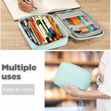 Big Capacity Storage Pouch Marker Pen Pencil Simple Stationery Bag Holder Middle High School Office College Student Girl Women Adult Teen