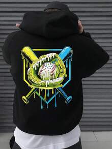 Tween Boy's Casual Wear - Red Hockey Mask Print Sweatshirt Sports Sweatshirt - Comfortable Polyester Knit Fabric, Easy To Clean And Machine Washable, Suitable For Streetwear, School, Street, Party, Travel Wear