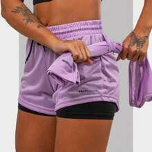 Women Sports Shorts - Màu tím - Xem 4