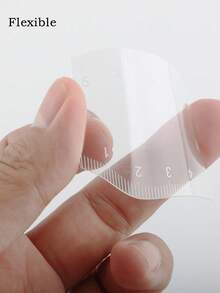 5pcs Eyebrow Stencils, Microblading Design Eyebrow Ruler, Transparent PVC Eyebrow Shaping Ruler, Eyebrow Measuring Tool, Export - Clear - View 10