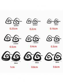 2 bucăți de spirală acrilică neagră pentru urechi, unisex, bijuterii personalizate pentru piercing, dimensiune 1,6 mm-24 mm - O pereche de expansoare spiralate pentru urechi - Vizualizare 4