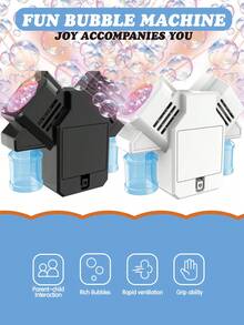 Kids Automatic Bubble Machine Toy With 2 Heads, One-Button Operation, Party Favor, Bubble Blower (Bubble Solution Not Included)