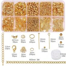 1 juego/bolsa, Kit de inicio para hacer joyas, pendientes, collares, accesorios de joyería de cuentas, adecuado para adultos y principiantes P95U - conjunto 2 - Ver 7