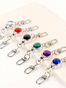 Retractable Keychain With Clip Unisex Business Key Chain With Double Rings Can Be Extended To 40CM Suitable For Student ID Card Hospital Nurse Badge Bus Card Holder Y2K - Multicolor - View 4