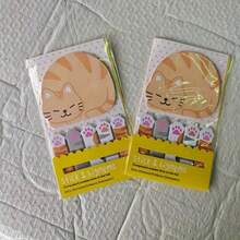 Cute Cat Themed Sticky Notes Designed With Cartoon Animals, Gift Packaging Cat Themed Accessories - Nhiều màu - Xem 4