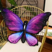 1pc Fabric Butterfly Decorative Throw Pillow, Girls Bedroom Butterfly Cushion, Chair Butterfly Lumbar Pillow - 彩色 - 查看 15