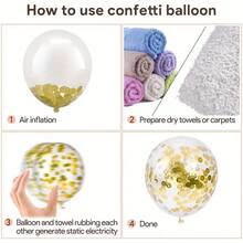 107pcs/Set Gold And Black Latex Balloons, Perfect For Decorations/Baby Shower/Wedding Decor. Designed For DIY Balloon Garland, Wedding, Birthday, Bachelorette Party, Anniversary, Gender Reveal, Farm, Balloon Arch, Outdoor Photography Outfits And Various Party Decorations. - Black and Gold Set - View 6