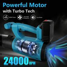 Rechargeable Blower,  Lightweight, Cordless Blower,  Electric Blower, Low Vibration, Flat Nozzle, Leaves Cleaning, Yard Cleaning, Snow - Tipo de Enchufe A USA (110-127V) - Ver 3