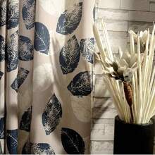 1pc Perforated Vintage Floral Leaf Pattern Semi-Sheer Curtain, Farmhouse Style For Bedroom, Study, Balcony, Living Room, Casement Window - Multicolor - View 10