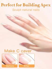 COLOURSMILE 15ml Clear Building Nail Gel Nail Polish For Strengthener Gel Extension Gel Base Coat In A Bottle Soak Off Uv Led Gel Nail Extension - Clear - View 6