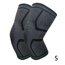 2Pcs Compression Knee Pads, Unisex Knit Sports Knee Pad As Professional Compression Knee Sleeves & Elastic Sports Knee Supports, Breathable Warm Fitness Exercise Knee Support For Running, Gym, Basketball, Hiking - Ideal Winter Sports Christmas & New Year Gifts