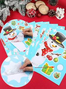 9pcs Window Clings Window Decorations Xmas Window Stickers,Christmas Snowman Santa Claus Design Window Stickers For Glass,Christmas Decal Decorations Holiday Snowflakes Xmas Tree Decals,Christmas Decoration Stickers,Home Decor,Wall Decal,DIY Decor,Merry Christmas,Xmas Party Gift