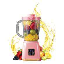 Mini Portable Fruit Juicer Blender, LED Display Smoothie Maker, USB Rechargeable Crushed Ice Machine For Milkshake & Fresh Juice