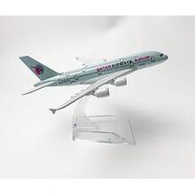 2025年新款17厘米海湾航空飞机模型，压铸金属飞机模型，适合收藏和飞机模型爱好者，礼物 - 灰色 - 查看 13