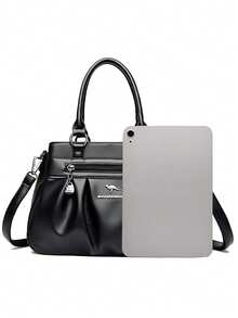 Women's Conventional Large-Capacity Handbag Fashion Designer High-Quality Soft Leather Bags Casual Retro Shoulder Bag 2024 New