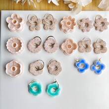 1/5 Khuôn cắt đất sét polymer hình hoa và bánh rán các loại, thích hợp để làm hoa tai và đồ trang sức; Khuôn cắt đất sét hình hoa 4 cánh, 5 cánh, 6 cánh để làm đồ trang sức thủ công; Khuôn đất sét hình hoa để làm mặt dây chuyền và vòng cổ; Dụng cụ thủ công bằng đất sét hình hoa rỗng, 5 kiểu dáng khác nhau - Màu be - Xem 11