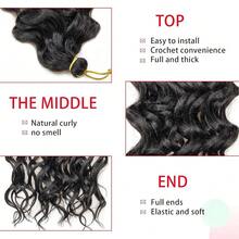 Păr croșetat Ocean Wave 18/24 inch 6 pachete păr croșetat cu onduleuri adânci păr sintetic creț împletit croșetat