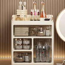 3 Layer Drawer-Style Cosmetic Storage, Box High-End Dressing Table, Lipstick Skin Care Products Desktop Storage Box Jewelry Storage Rack - hzsnct-3C - Xem 6