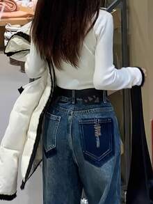 Women Knit Tops - White - View 3