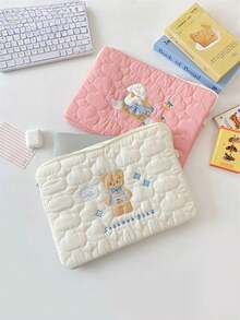 Quilted Cloud Bear Embroidered Laptop Sleeve, Fits 11" And 13" Devices. Laptop Bag, Laptop Case, Laptop Protective Cover, Laptop Protective Sleeve, Water-Resistant Portable Travel, Men's Laptop Bag - Multicolor - View 5