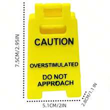 3D Printed Funny Warning Desk Sign - Avoid Overstimulation Office Decor, Modern Plastic Desk Warning Plaque, Suitable For Home And Workspace, No Power Needed, Desktop Accessory - Multicolor - View 10
