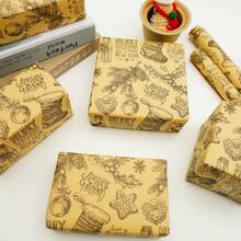 6pcs Christmas Gift & Stocking Pattern Kraft Paper Wrapping Paper Set - Suitable For Gift Wrapping, Bouquet Wrapping, Clothing Packaging, Home Decor, Arts & Crafts, DIY, Gift Bags, Birthday Decor, Wedding Decor, Gift Decor, Party Favor Decor, Perfect For Christmas Holiday And Party Decoration