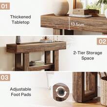 Tribesigns Sofa & Console Tables - 棕色 - 查看 10