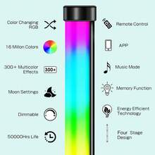 LED Corner Floor Lights -16Million DIY Color Changing, RGB Smart Modern Lights With Remote Control And APP Control, USB Power Supply, Four Modes With Music, Game Room, Living Room Office And Party Decor - Black - View 4