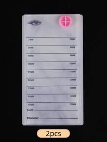 1个亚克力睫毛垫 - 睫毛嫁接托盘，睫毛嫁接收纳盒，单支睫毛嫁接胶水调色盘 - 無色 - 查看 16