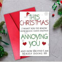 1张令人讨厌的圣诞贺卡，搞笑的丈夫、妻子、伴侣、男朋友、女朋友、妈妈、爸爸 - 均碼 - 查看 8