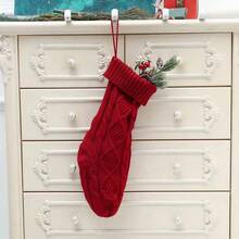 1 Stück/2 Stücke/4 Stücke gestrickte Weihnachtsstrümpfe, Raumdekoration zum Aufhängen, Treppenhaus-Dekoration zum Aufhängen, Weihnachtsbaum-Dekoration zum Aufhängen