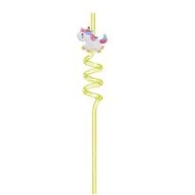 1/6Pcs Reusable Unicorn Straws, Plastic Colored Party Straws, Plastic Drinking Straws For Birthdays, Weddings, Hawaii Parties, Decorations, Easy To Clean, Cute Straws, Party Supplies, And Outdoor Gatherings - Multicolor - View 10