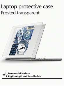 1 Piece, Deep Blue Ocean Biology Apple Laptop Protective Case, Frosted Transparent Ultra-Thin Acrylic, Frosted Anti Fingerprint, All Inclusive Anti Drop, 3D Heat Dissipation Hole, Compatible With Air13 2025/Pro 16 M4/M3/M2, Preferred Protective Case For Business And Office Use