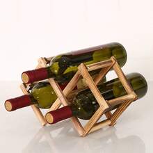 Stackable Wine Cellar Racks Natural Wine Rack Storage Shelf For Kitchen Cabinets - 6 Bottles - View 4