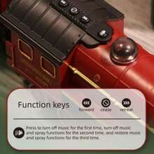 2025 Premium Christmas Train Set With Realistic Sounds & Smart Steam | 2-Hour Rechargeable Battery & Remote Control | Collectible-Grade Educational Toy For Kids 3-12 | Perfect Gift For Family Activities & Holiday Decor Christmas Decorations Toys Kids Toys  Halloween  Toys For Kids Toys For Girls Train Train Toy Thomas The Train Birthday Gift For Toddler Boys/Girls - Christmas Gift Box - View 8