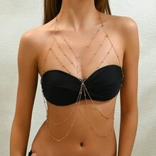 1pc Minimalist Multi-Layer Body Chain, Fashionable & Versatile Sexy Body Jewelry