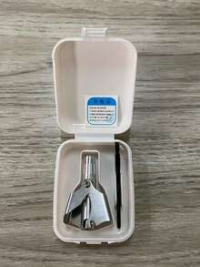 1 قطعة ماكينة تشذيب شعر الأنف من الفولاذ المقاوم للصدأ، أداة إزالة شعر الأنف للرجال، قابلة للغسيل