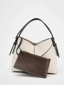 Bolsa de lona mini de moda 2025, diseño de color block, nueva llegada de verano