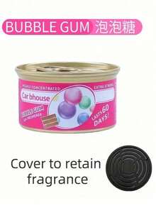 1 lata de ambientador, ambientador de coche, aromaterapia para coche, fragancia sólida desodorante, ambientador de olor talla grande fuerte, con tapa para controlar la evaporación de la fragancia, decoración aromática para el hogar, decoración de coche, armario, baño, ambientador para mascotas, con olores a vainilla, chicle de burbuja, cereza y otros, adecuado para decoración del hogar, coche, Día de San Valentín, accesorio imprescindible para coche nuevo, accesorios de coche (se envían aleatoriamente versiones nuevas y antiguas)