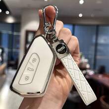 Key Fob Cover For VW Compatible With Golf 8 ID4, Seat Leon 4, Skoda Octavia Soft TPU Keys Shell Protector Case Keychain Christmas Gift - Multicolor - View 10