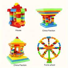 Children's Large Building Blocks Plastic Toy, DIY Assembly Early Education Puzzle Toy, Preschool Gift, Halloween, Christmas Gift - Multicolor - View 13