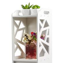 Bathroom Cabinet, Bathroom Cabinet, Storage Cabinet For Living Room And Bedroom, 80 X 20 X 20 Cm - 白色 - 查看 6