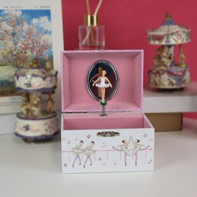 Music Box Jewelry Ballerina Rotating Music Storage Box Girl Birthday Gift Jewelry Storage Box Music Box Christmas Gift