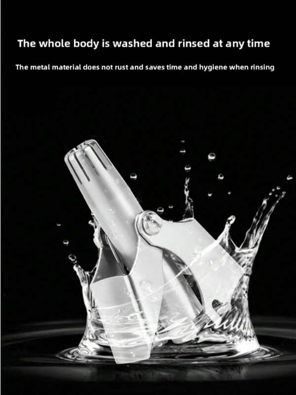 1 Stück Edelstahl Nasenhaartrimmer, Männer Nasenharentfernungswerkzeug, waschbar