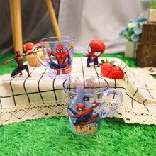 Marvel Marvel Spider-Man Themed Party Cup 300 Ml, PP Food Material Reusable Water Cup With Handle, Family-Specific Milk, Coffee, Beverage Cup, Back-To-Schooled Dormitory Drinking Cup, Halloween Christmas Gift