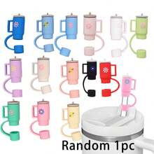 6 Peças de Chapéus de Palha com Top de Palha de 10mm, Compatíveis com Cantis sem Alça de 30 e 40 Oz