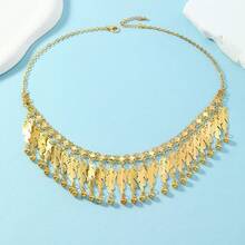 European & American Cross-Border Floral Leaf Iron Ball Pendant Necklace